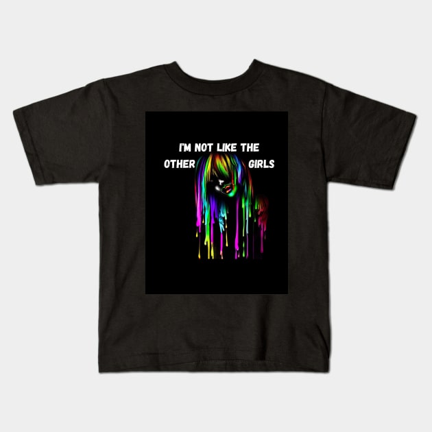 I'm not like the other girls Kids T-Shirt by colorpuddle